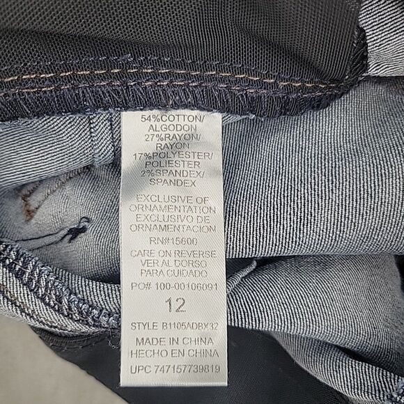 Democracy 'Ab'solution Womens Jeans Size 12 Tapered Leg Stretch Waist 34x30 - Picture 7 of 12